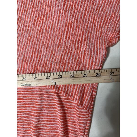 Lane Bryant Women's Top Size 22/24 Striped Orange Boho Short Sleeve - Picture 7 of 11
